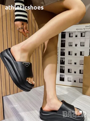 Дамски чехли на платформа , снимка 3 - Чехли - 50312559