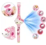Хелоу Коте Кити Hello Kitty глава детски часовник музикален светещ прожектор прожектиращ дигитален, снимка 1