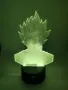Dragon Ball Super Saiyan God Goku Екшън фигурки 3D настолна лампа 7 променящи цвета нощна лампа, снимка 5