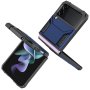 Калъф за Samsung Galaxy Z Flip 4 5G, магнитна функция, тъмносин, снимка 1
