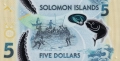 ❤️ ⭐ Соломонови Острови 2019 5 долара полимер UNC нова ⭐ ❤️, снимка 3