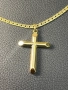 Златен Ланец кръст синджир krast ланче 14 к 585 gold zlato  lanec lance, снимка 2