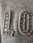 H&M Пуловер с надпис LOVE с перли и пайети S размер 🤍🩶, снимка 3