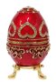 Фаберже стил, кутийки-яйца за бижута в луксозна подаръчна кутия., снимка 1 - Декорация за дома - 44329326