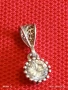 Винтидж сребърна висулка Арт Деко стил с камък Рубилит изящна много красива 33285, снимка 6