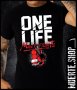 Тениска с щампа ONE LIFE MANY FIGHTS