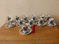 Сервиз за кафе български прозрачен порцелан 1970 г, снимка 11