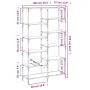 vidaXL Етажерка опушен дъб 100x32x170 см инженерно дърво и желязо, снимка 9