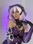Аниме косплей розово лилава перука Honkai Star Rail Black Swan high quality cosplay, снимка 4