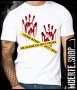 Тениска с щампа CRIME SCENE