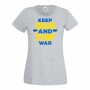 Дамска тениска KEEP CALM AND STOP WAR,подкрепям Укркайна,, снимка 3