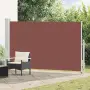 vidaXL Прибираща се дворна странична тента, 180x314 см, кафява, снимка 2