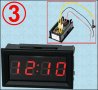 Часовник, волтмер, термометър, за кола, камион, волтметър, температура, снимка 3