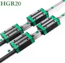Комплект линейни водачи HGR20 1200 мм, 2 водещи шини HGR20 + 4 блока HGH20CA, за 3D принтери и CNC, снимка 3