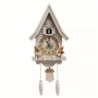 Бял стенен часовник с кукувица,форма на къща,безшумен, регулируема сила на звука, снимка 5