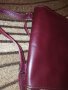 Дамска чанта естествена кожа Vera Pelle цвят бордо , снимка 4