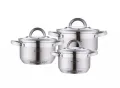 Комплект тенджери Bohmann, 16/18/20см. 2.1/2.9/3.9л., Неръждаема стомана, снимка 4