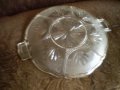 Арт Деко стъклена чиния за торта , снимка 2