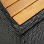 vidaXL Градинска пейка за съхранение, 120 см, полиратан, черна, снимка 10