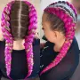 Боксьорски Плитки Box braids Детски прически Опашки Бохо Туистъри Ариел Къдрици Афро Канекалон , снимка 2