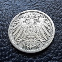 Стара монета 5 пфенига 1905 г. буква F - Германия- рядка, хит цена !, снимка 5 - Нумизматика и бонистика - 39740804