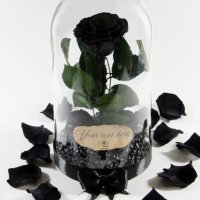 Луксозен Подарък за Жена / Естествена Вечна Черна Роза в Стъкленица / Стилен Подарък за Рожден Ден, снимка 6 - Други - 34470601