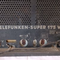Старо лампово радио - TELEFUNKEN SUPER 175 WK - 1941 година, снимка 10 - Антикварни и старинни предмети - 40159650