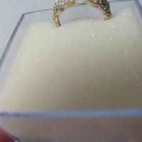  Златен пръстен с изумруди 14 кр. 3.67 гр., снимка 8 - Пръстени - 41687631