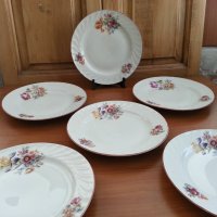 Стар български порцелан чинии плитки, снимка 3 - Антикварни и старинни предмети - 35849186