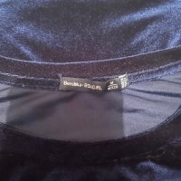 Berska тъмносиня тениска велур , снимка 4 - Тениски - 41184862