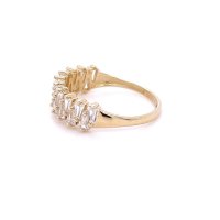Златен дамски пръстен 2,24гр. размер:55 14кр. проба:585 модел:21943-4, снимка 3 - Пръстени - 44298141