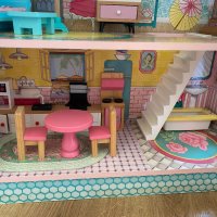 Детска дървена къща с обзавеждане, снимка 3 - Играчки за стая - 42399241