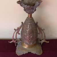 Стара масивна бронзова ваза, снимка 4 - Антикварни и старинни предмети - 44823034