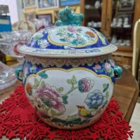 Уникална рядка антикварна колекционерска китайска купа , снимка 1 - Антикварни и старинни предмети - 42210962
