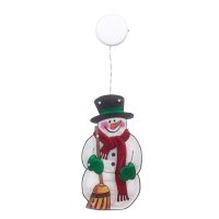 LED Светеща Коледна декоративна фигурка Снежен човек, 25cm, снимка 3 - Декорация за дома - 42703949