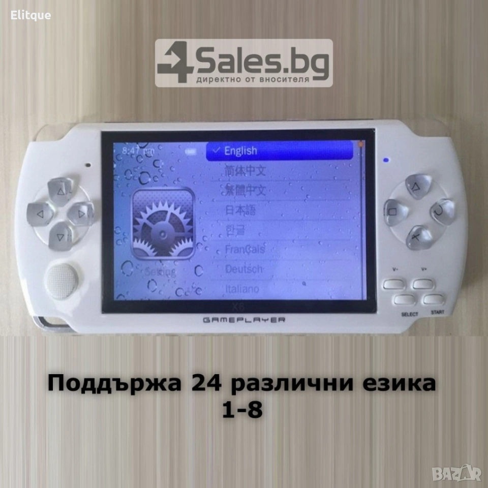 Конзола за игри PSP21 – 8 GB памет, 4,3” дисплей 🕹️, снимка 1