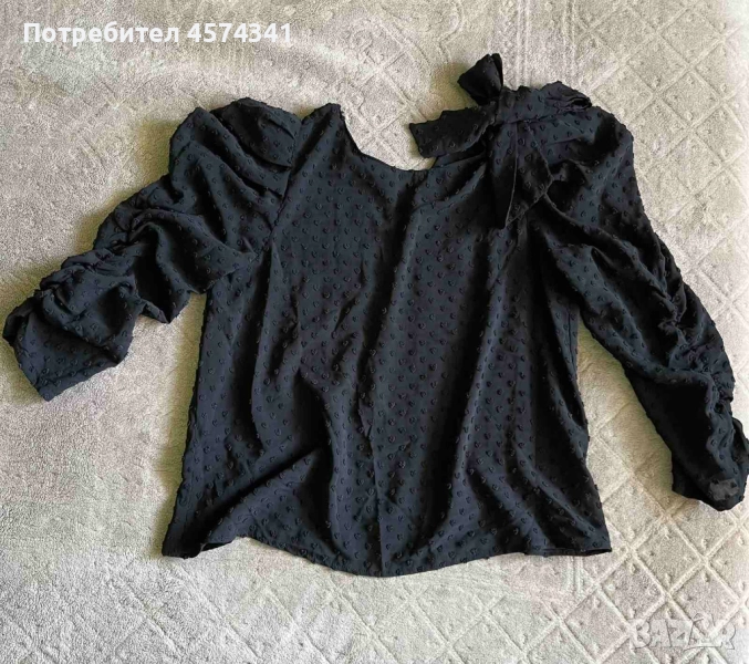 Черна блуза с 3/4 ръкави ZARA, снимка 1