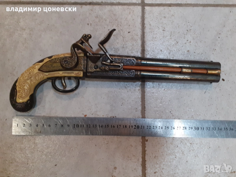 Красив кремъчен пистолет,пищов,оръжие, снимка 1