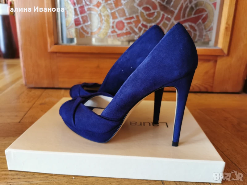 Обувки висок ток, Karen Millen, 38 номер, НОВИ, Navy Blue цвят, снимка 1