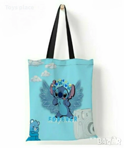 Голяма платнена чанта Лило и Стич, Lilo and Stitch , снимка 1