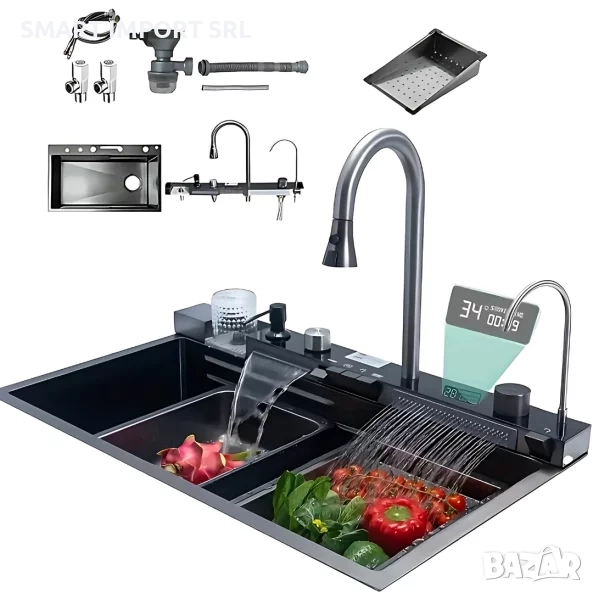 Многофункционална мивка Smart Heater 68х46 см, филтър за вода, снимка 1