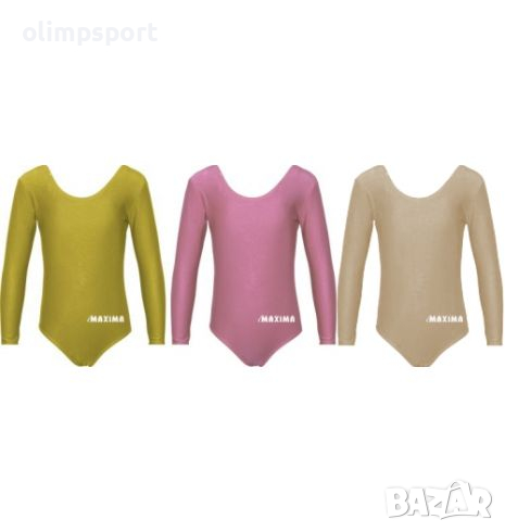 Детско трико с дълъг ръкав и обло деколте. Подходящо за гимнастика, танци и балет, снимка 1