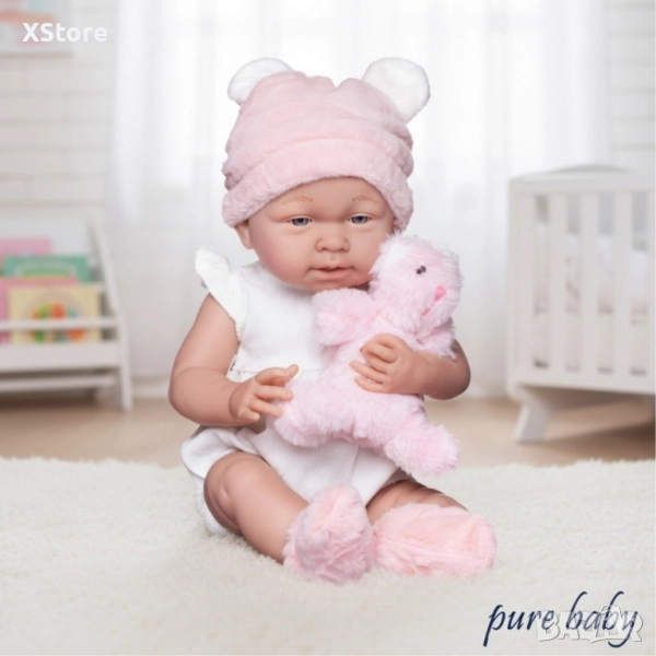 Реалистична бебе кукла Pure Baby – най-добрият подарък, който учи на грижа и любов -45см, снимка 1