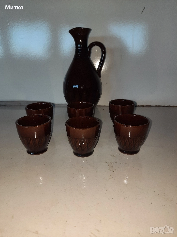 Ретро керамични Битови сервизи за ракия, снимка 1