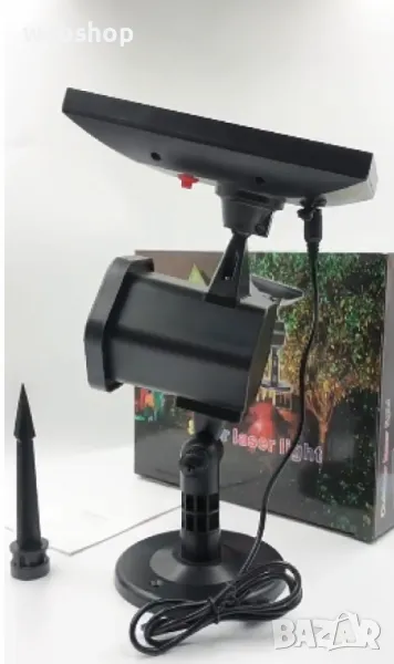 Водоустойчив Коледен лазер със соларен панел, коледни светлини, снимка 1