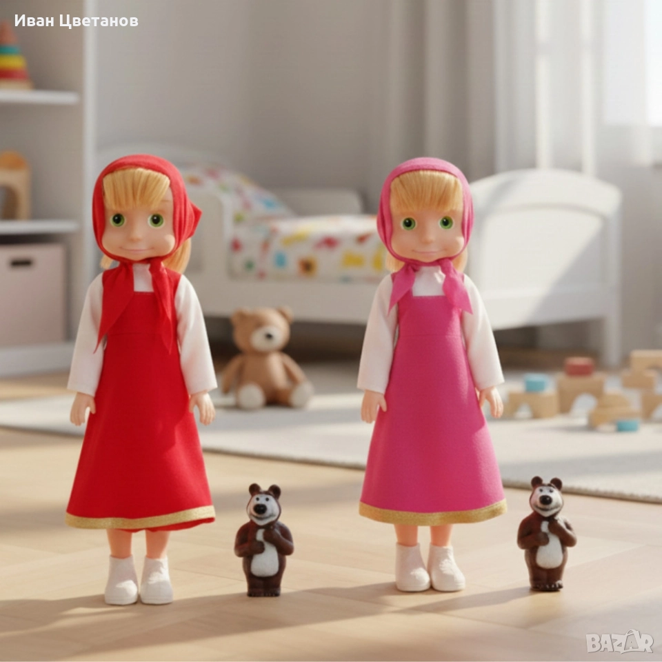 Голяма музикална детска кукла Маша от Маша и Мечокът, снимка 1