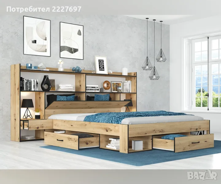 Спалня Лайт - Артизан за матрак 160/200, снимка 1