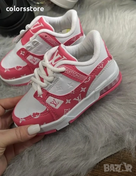 Детски маратонки Louis Vuitton-бяло и розаво/BR164p, снимка 1