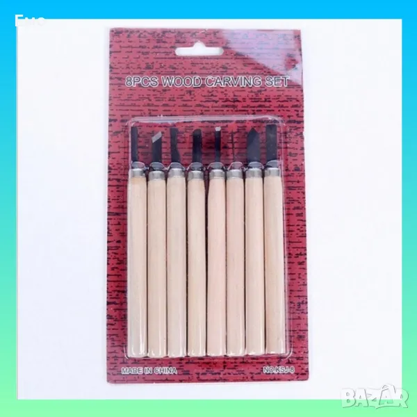 Комплект от 8 резци за линолеум или дърво, снимка 1