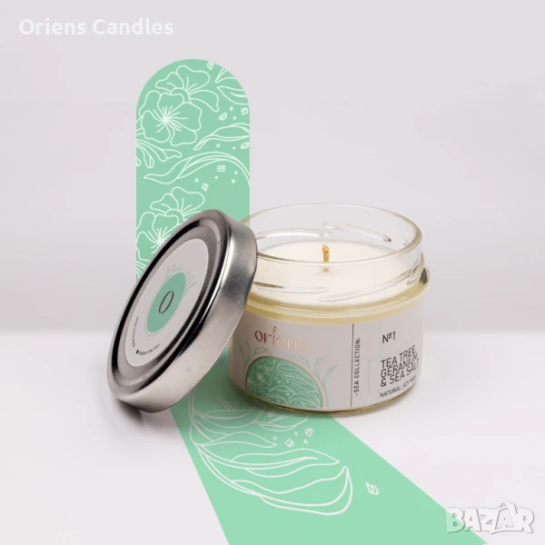 Натурални ароматни свещи Oriens Sea Collection в буркан, снимка 1